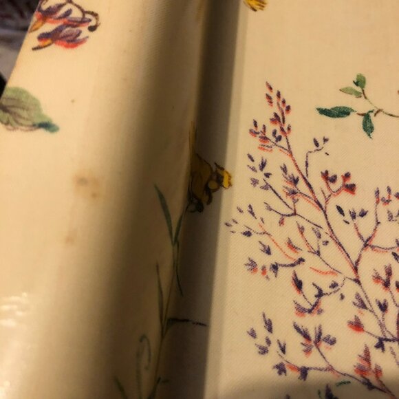 Fiberglass Tray Floral Butterfly VTG Yellow Handles 60s Platter READ - Picture 4 of 10